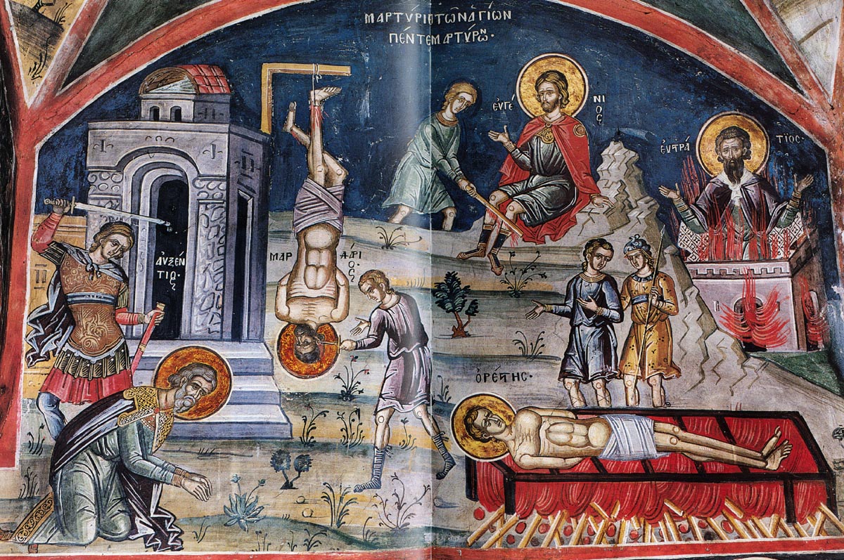 Svatí mučedníci Eustratij, Auxentij, Eugenij (Evžen), Mardarij a Orest